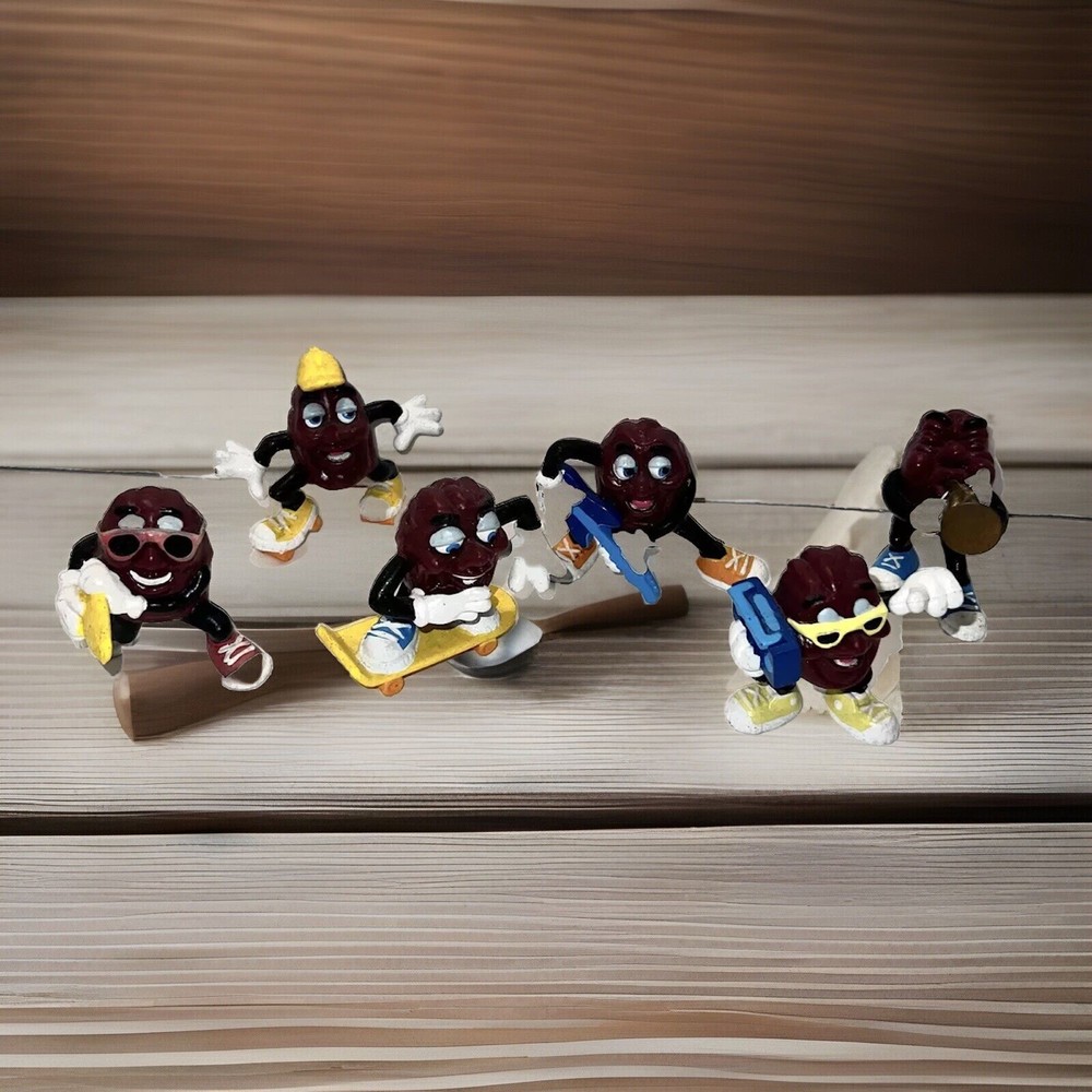 Vintage 1987-1988 California Raisins  Lot-6 PVC Figures Rare