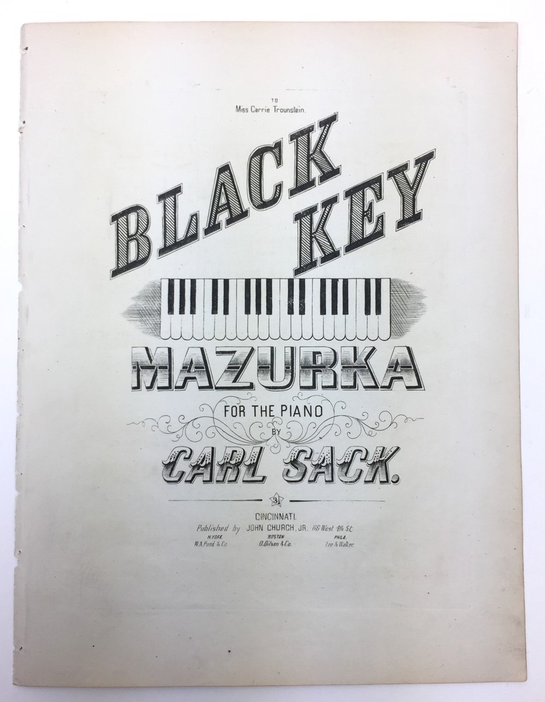 Carl SACK (Composer): Black Key Mazurka - Sheet Music