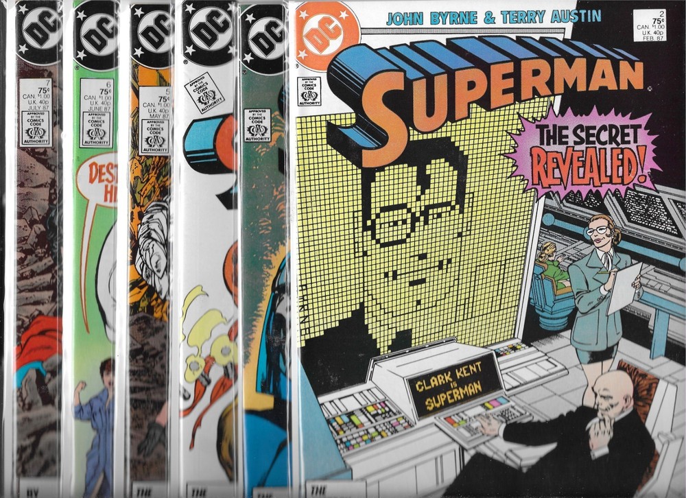 Superman Lot Of 6 - #2 #3 #4 1St App. Bloodsport #5 #6 #7 (Vf/Nm) Copper Age Dc
