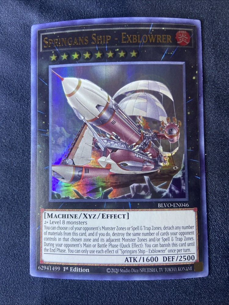 YuGiOh Springans Ship Exblowrer BLVO-EN046 1st Edition Ultra Rare NM Mint Condition