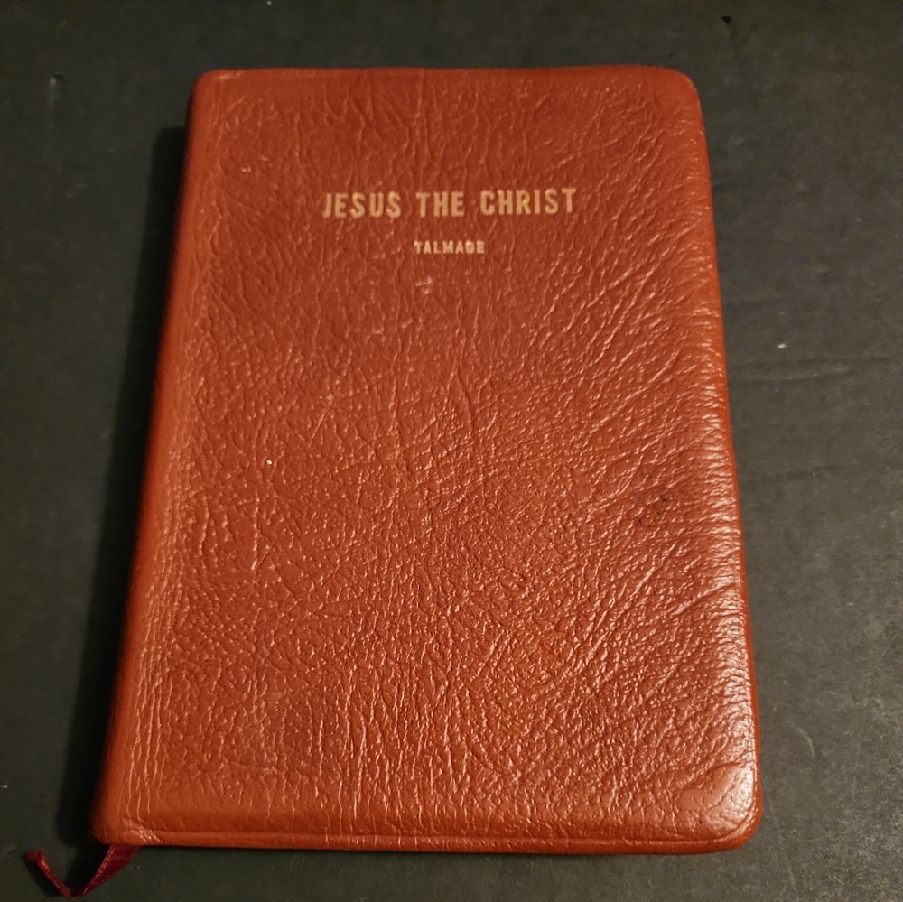 1974 brown bendable Leather LDS Mormon Jesus The Christ Talmage