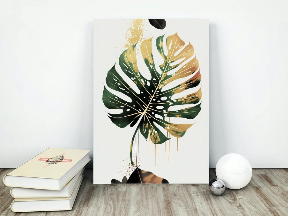 Botanical Wall Art Monstera Print Neutral Wall Art Decor Boho Flower Art Flower