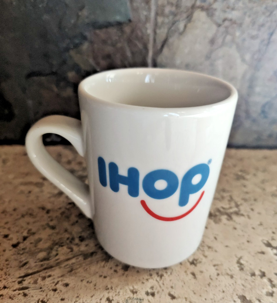 IHOP Red Smile Logo Coffee Mug 8oz Restaurant Diner Cup Tuxton Mug Double Sided