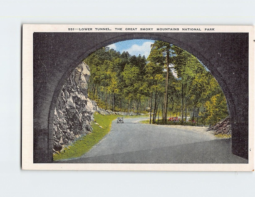 Postcard Lower Tunnel The Great  Smoky Mountains National Park USA