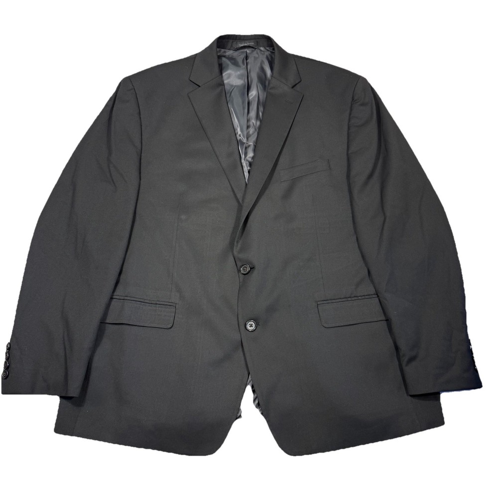 Ralph Lauren Mens Blazer 48R Black Wool Blend Stretch Sport Coat Jacket