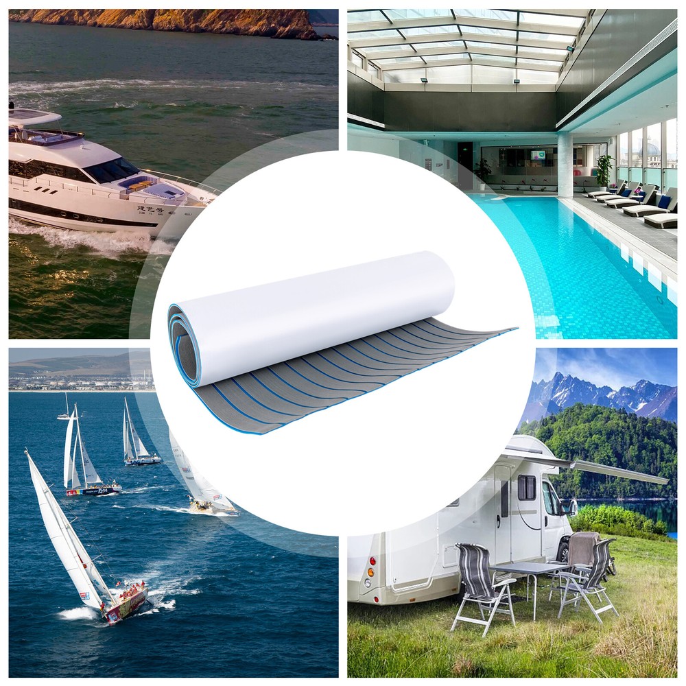 EVA Foam Teak Decking Sheet for Boats - Waterproof Marine Floor Mat in Grey