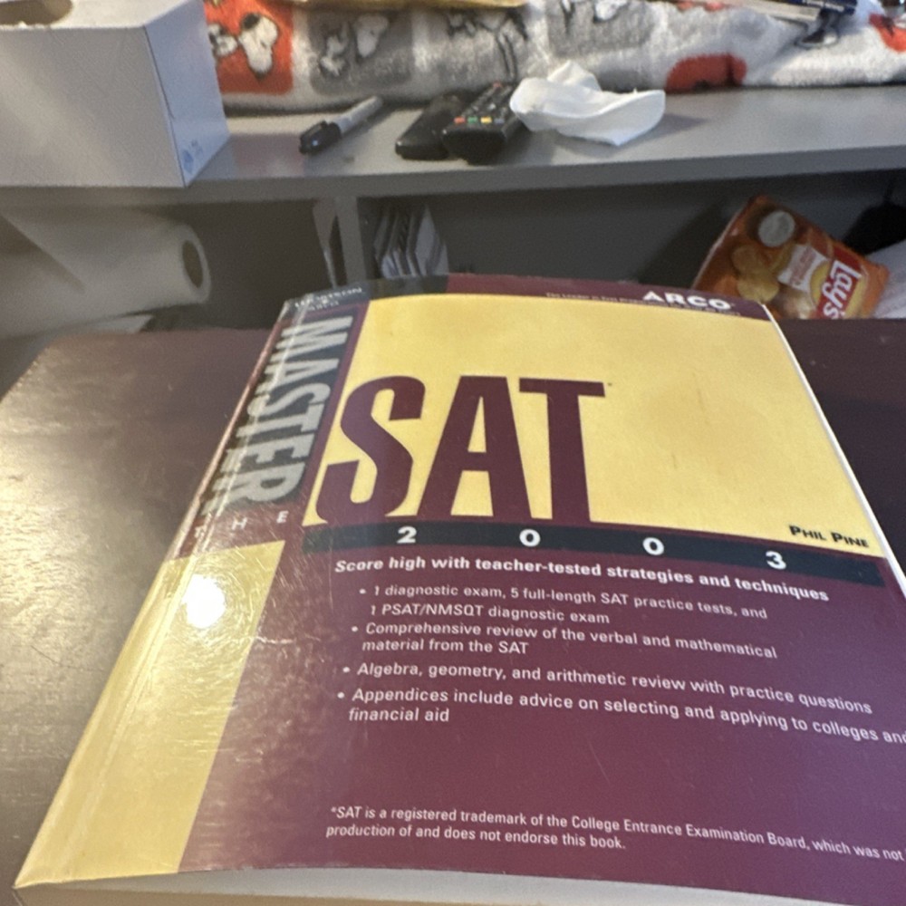Thomson Arco Master the SAT 2003 Phil Pine Study Guide Practice Exams Test Prep