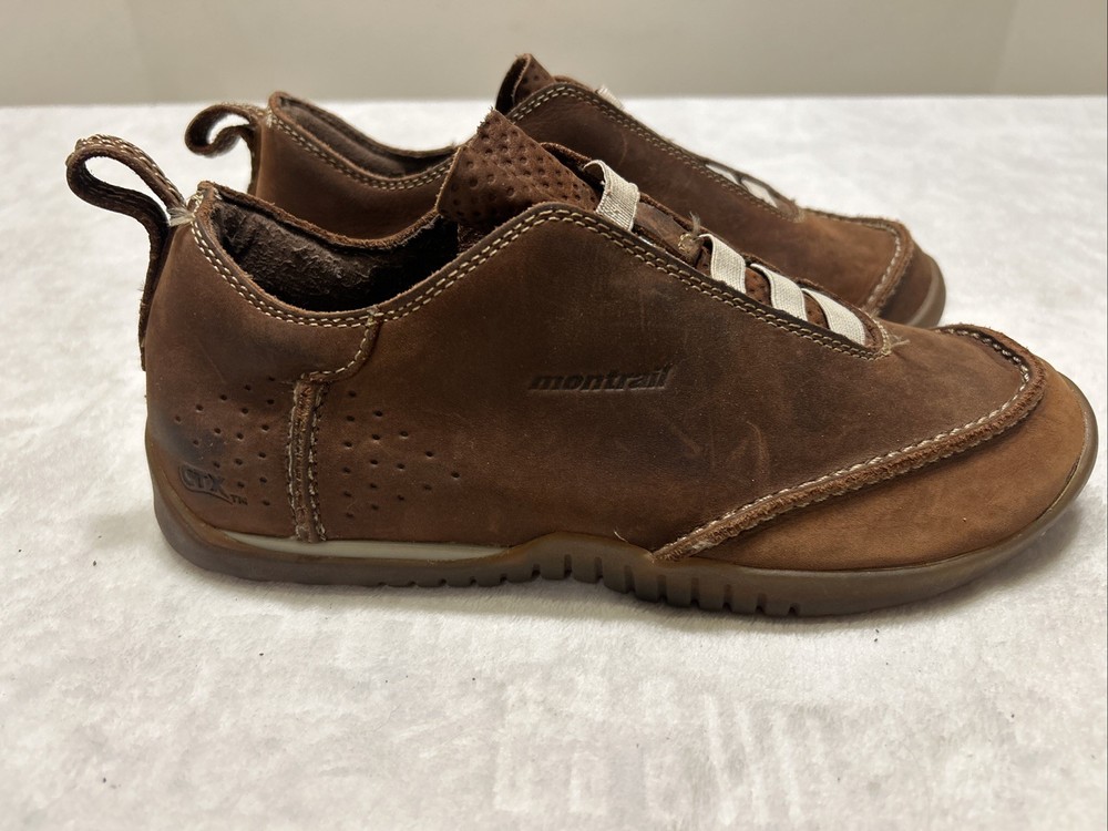 Montrail Women’s Shoes Size 7.5 Brown Leather Hiking Running Slip On CTX Trail