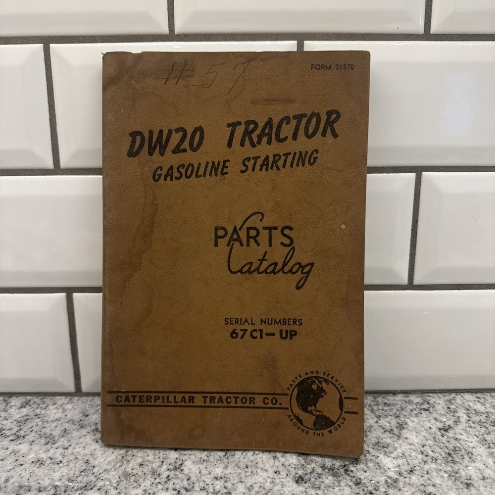 Cat Caterpillar DW20 Tractor Parts Catalog 67C1-UP Manual Book Guide Shop Repair