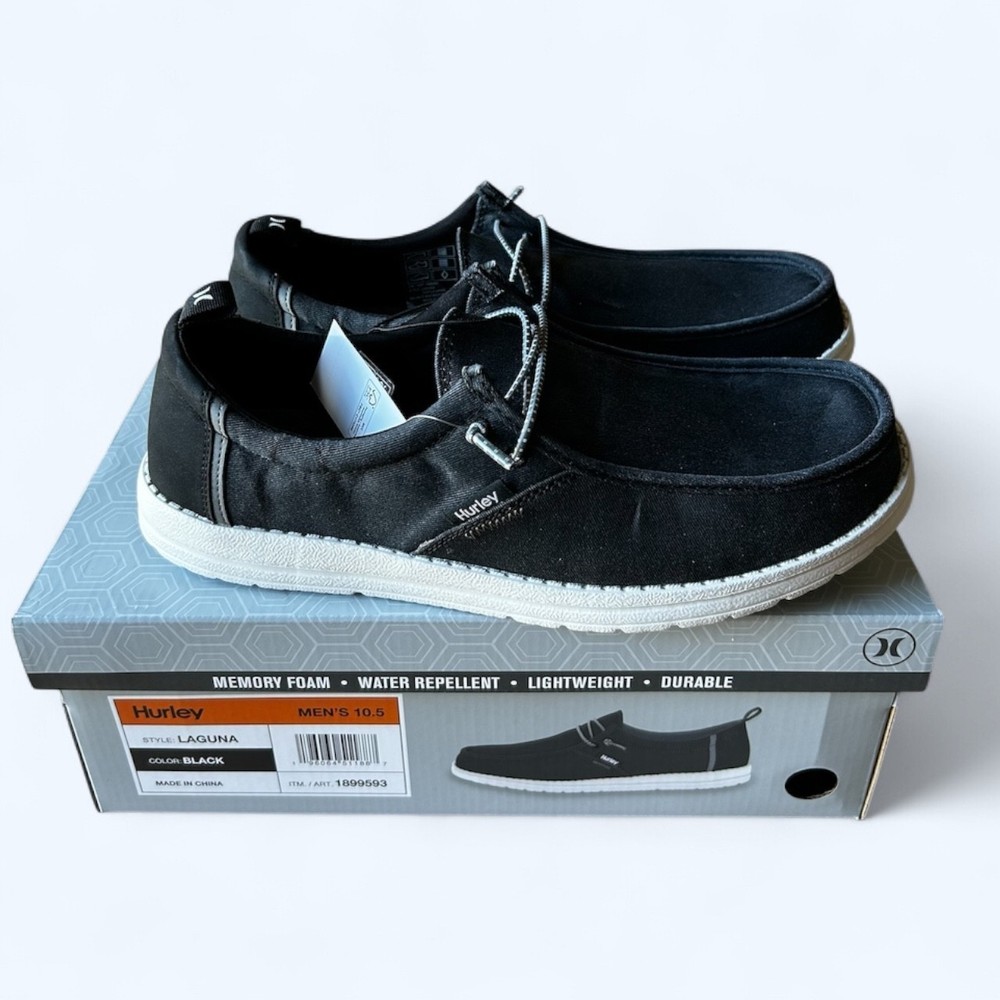 Hurley Laguna Men's Casual Slip on Shoes Black Size 10.5