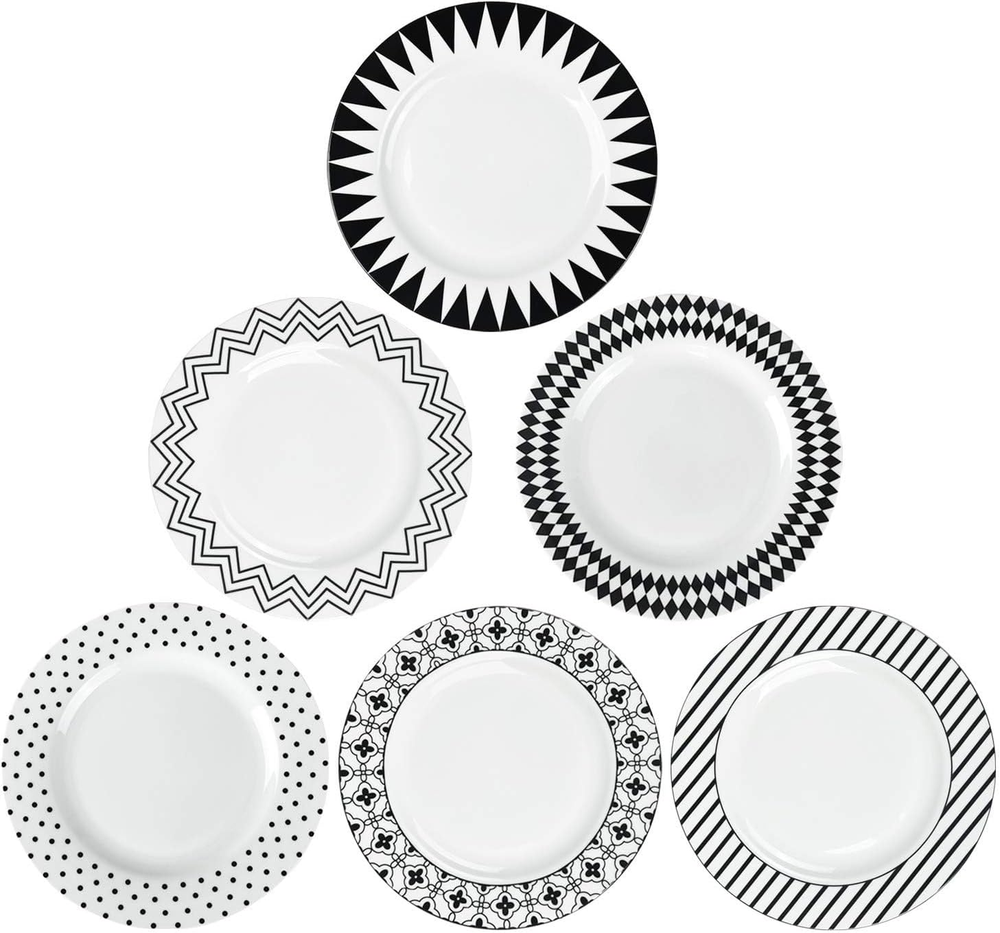 Dinner Plates Ceramic Plate Set - 10 Inch Large Porcelain round Plate Sets of 6