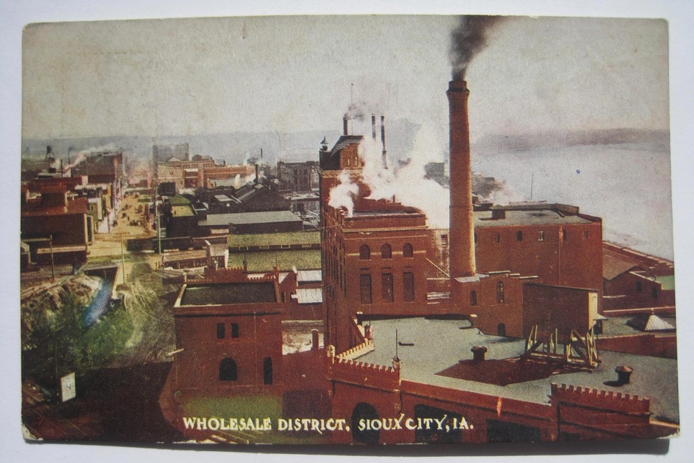 Sioux City IA Wholesale District Buildings Old 1910s Iowa Postcard