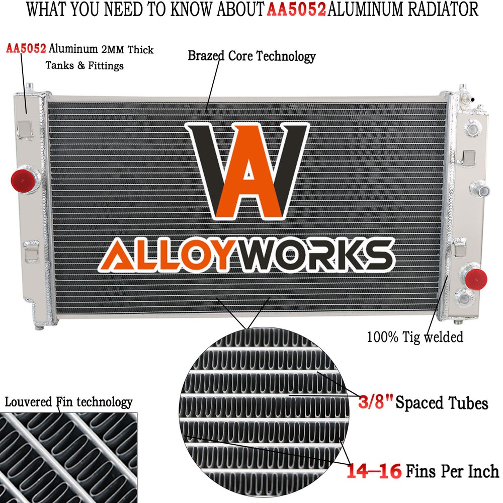 Aluminum 3 Row Radiator For 1997-03 Chevy Malibu/PONTIAC GRAND AM 1999-2005