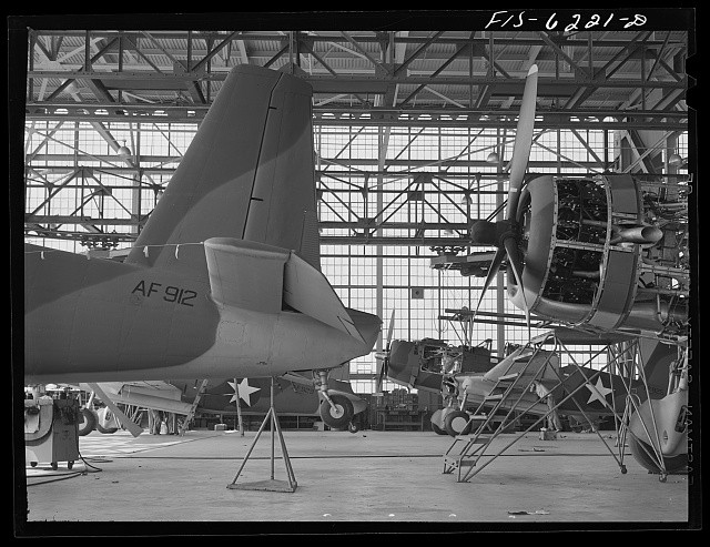 Nashville Tennessee 1942 Vultee Aircraft Plant Bombers Final Assembly Line