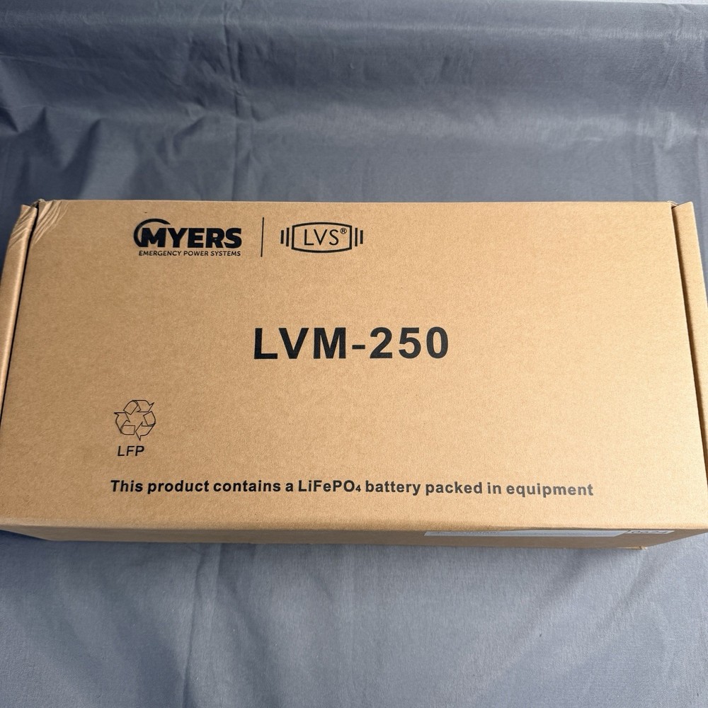 Myers LVS LVM-250 Emergency Power Inverter 250W LiFePO4 LED Backup