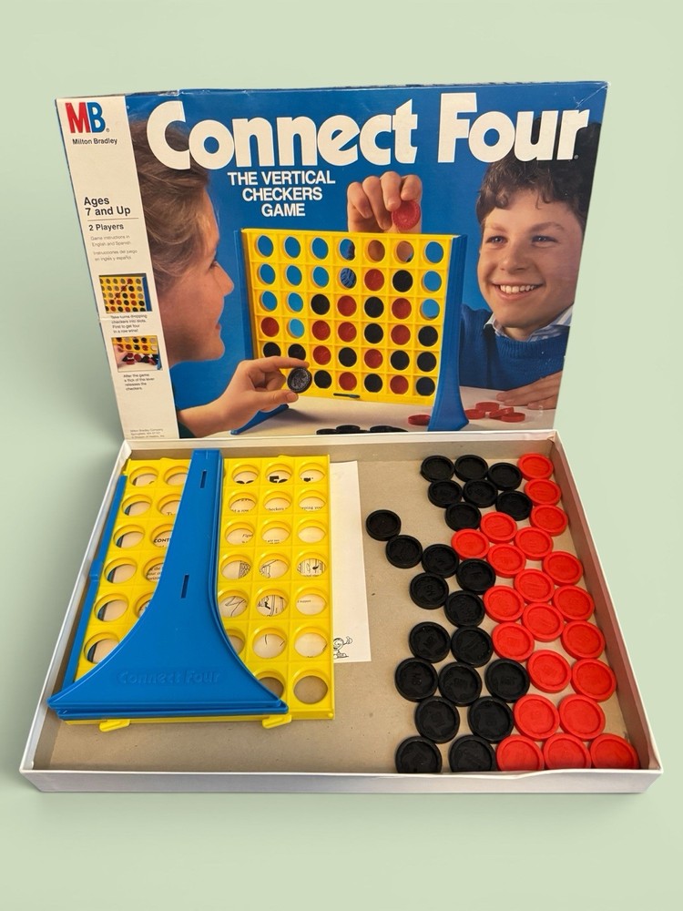Connect Four 4 Board Game Milton Bradley Vintage.