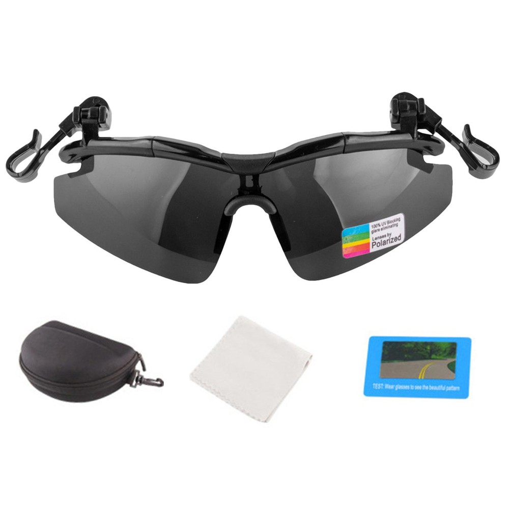 Polarized Clip On Hat Fishing Sun Glasses Attachable To The Hat Uv