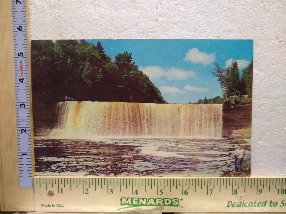 Postcard Upper Falls of the Tahquamenon River in Michigan's Upper Peninsula USA
