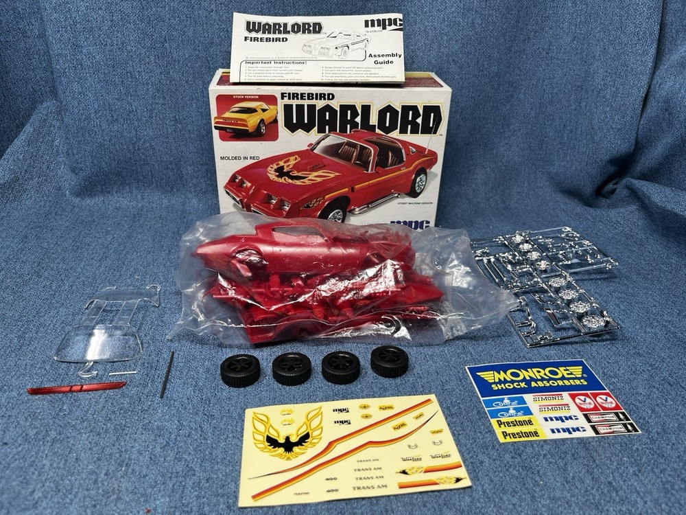 MPC Firebird Warlord 1/25 Scale Model Kit SEALED Assembly Parts In Open Box
