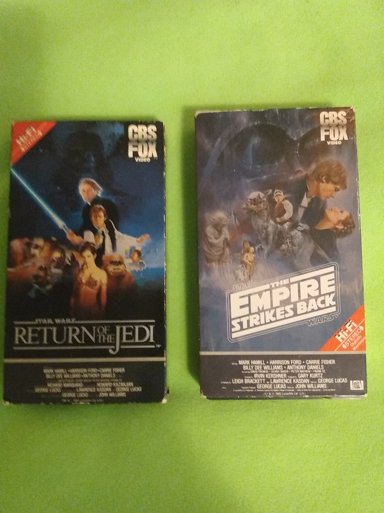 2 VHS STAR WARS: RETURN OF THE JEDI / EMPIRE STRIKES BACK / Red Label / CBS FOX