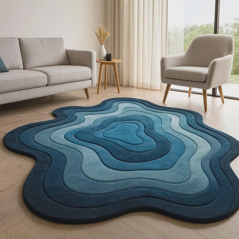 Hand-Tufted Wool Area Rug Color Multicolor Design Carpet Rug