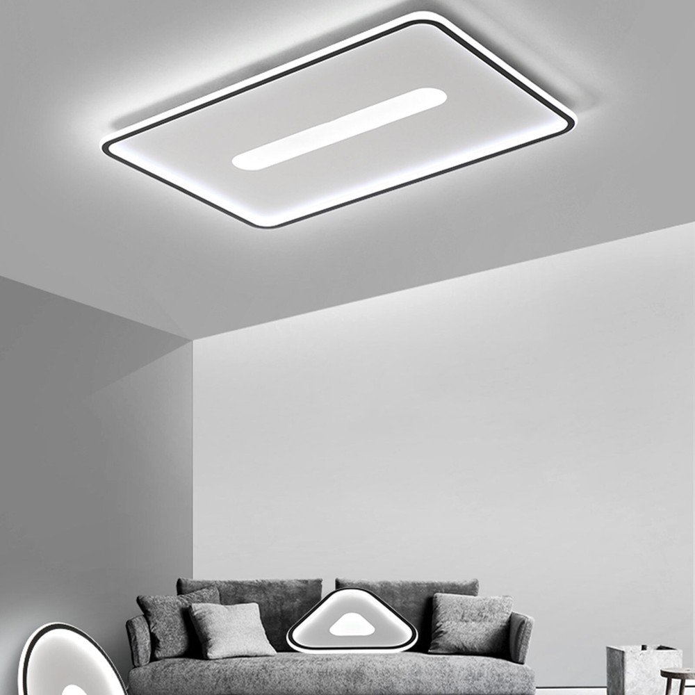 Modern Square Panel Ceiling Light LED Flush Mount Lamp Dimmable with Remote