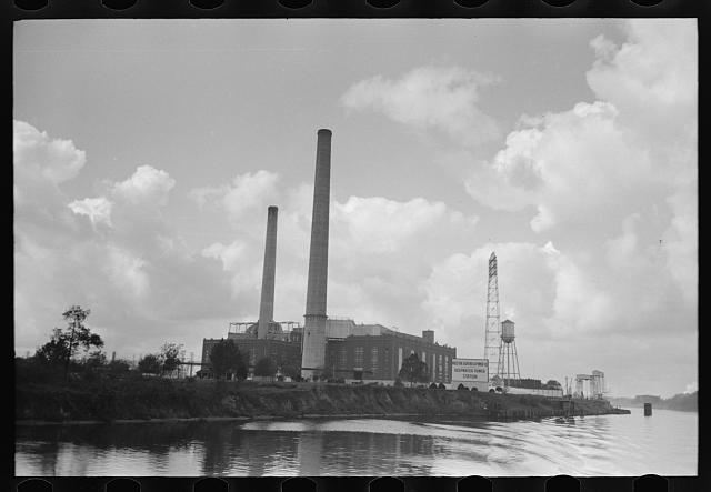 Industrial plant on the banks of the Port of Houston,Houston,Texas,TX,FSA,1