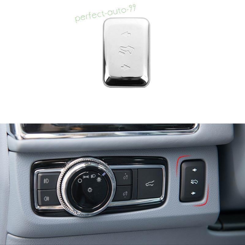 For Lincoln Navigator 2018-2024 Titanium Inner Electric Pedal Button Trim Siver