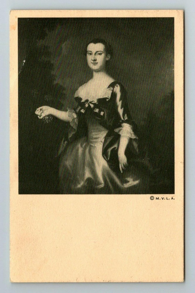 Mount Vernon VA-Virginia, Portrait Martha Washington, Vintage Postcard