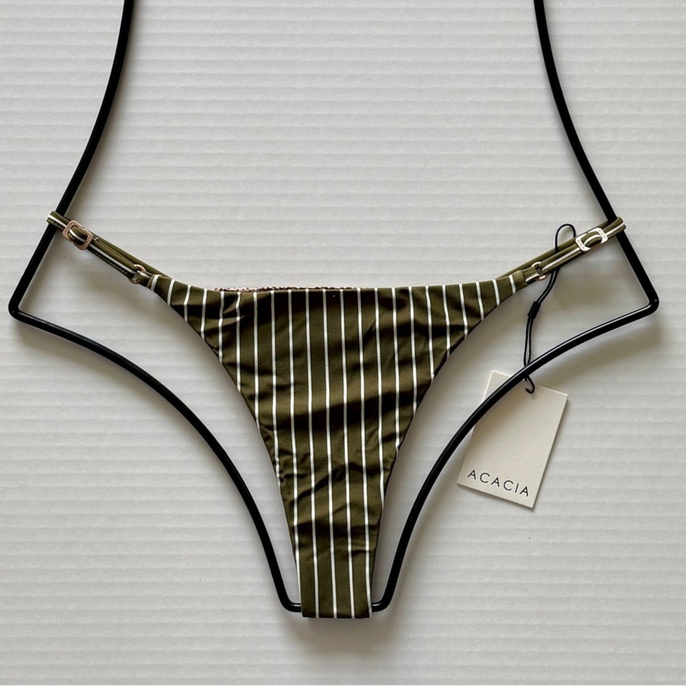 Acacia Swim RALPHY Bikini Bottom - Hinahina - High Cut, Minimal Coverage - M-image