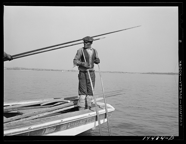 Photo:Wicomico River Maryland Oyster Tonger 1941 April