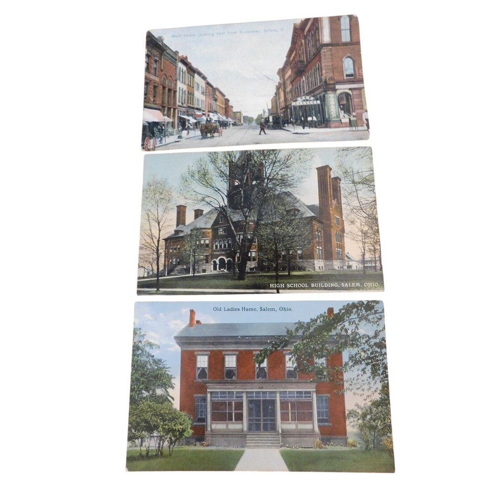 Postcards Vintage c1912-1916 Salem Ohio Set of 3