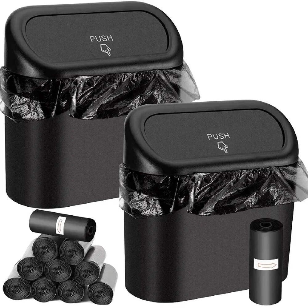 Car Trash Can (with Lid) Contains 60 (300) Garbage Bags, Small Car Trash Can, Le
