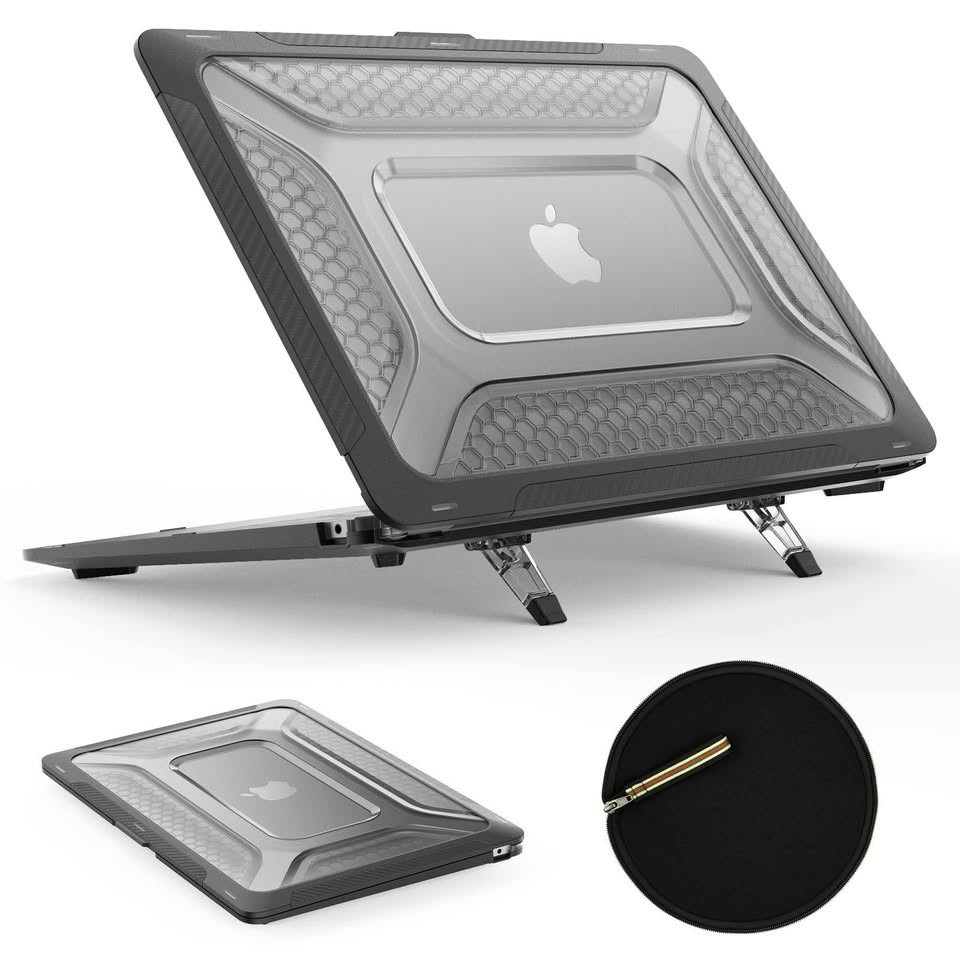 SEYMAC stock Case for MacBook Pro 14 inch, Shock-Absorbing Protection with Foldi
