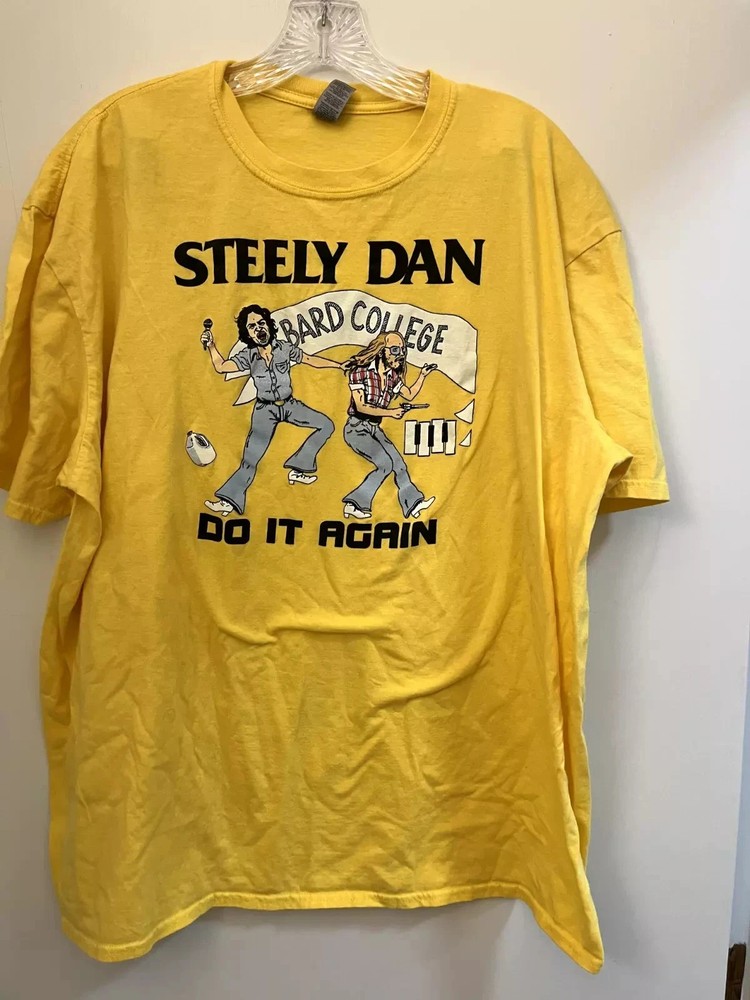 Steely Dan - Bard College Do it Again T-Shirt Yellow Reprint Unisex Tee