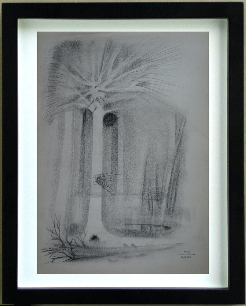 Charcoal Drawing Trees Studio Stamp by Maurice Colasson