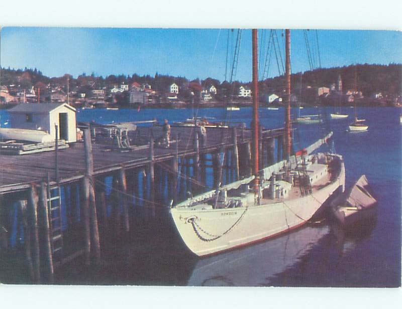 Pre-1980 BOAT SCENE Boothbay Harbor Maine ME m/09 AF4038