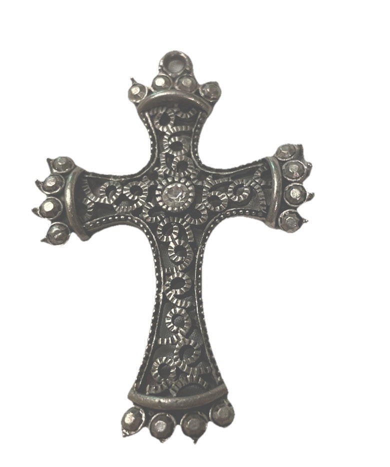 Vintage Sarah Coventry Silver Florentine Cross Pendant Limited Edition 1974