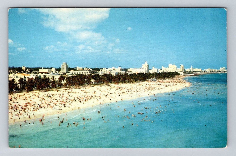 Miami Beach FL-Florida, South Beach Lummus Park, Antique, Vintage Postcard