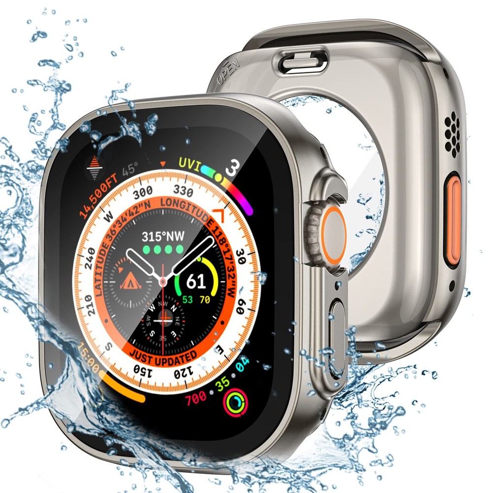 (2 in 1) for Waterproof Apple Watch Ultra 2/Ultra Screen Protector Case 49mm ...