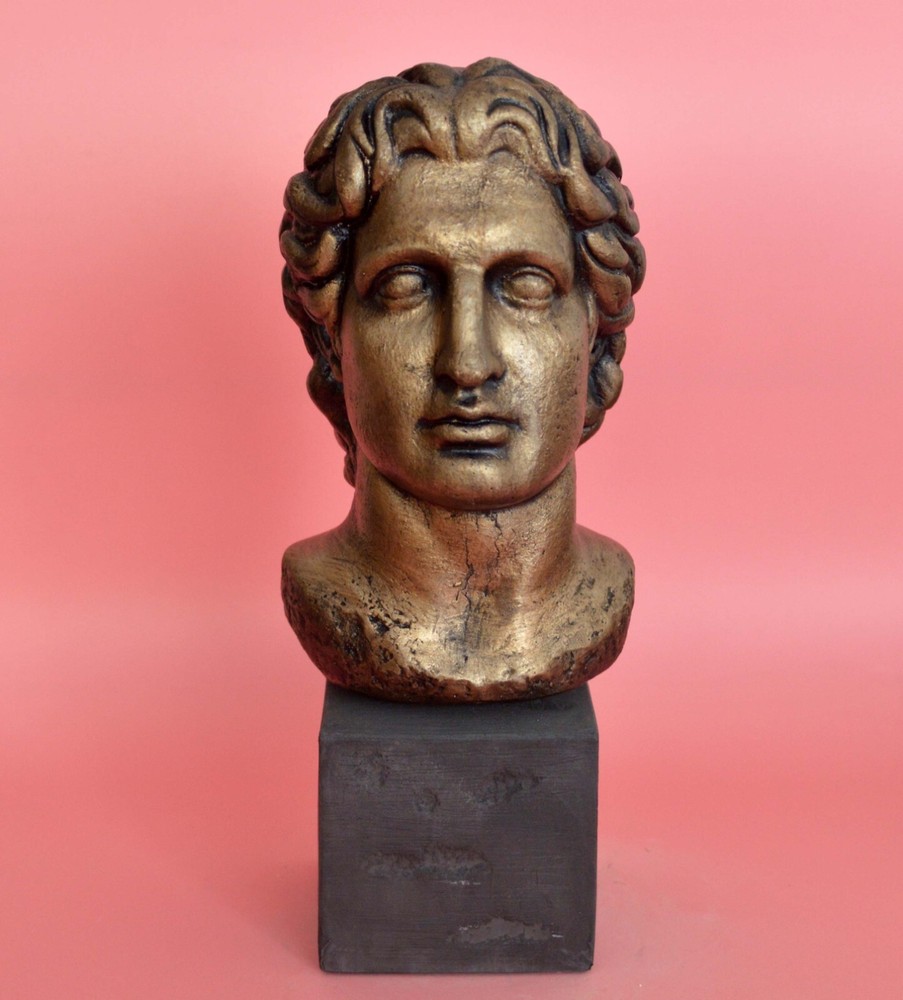 Alexander the Great Macedonian head bust sculpture - King Of Vergina - Macedonia