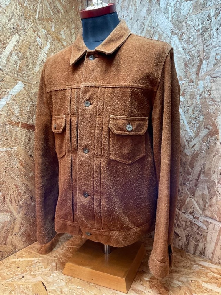Y2 LEATHER TB-141 Steer Suede 2nd Type Jacket Size 40 Brown