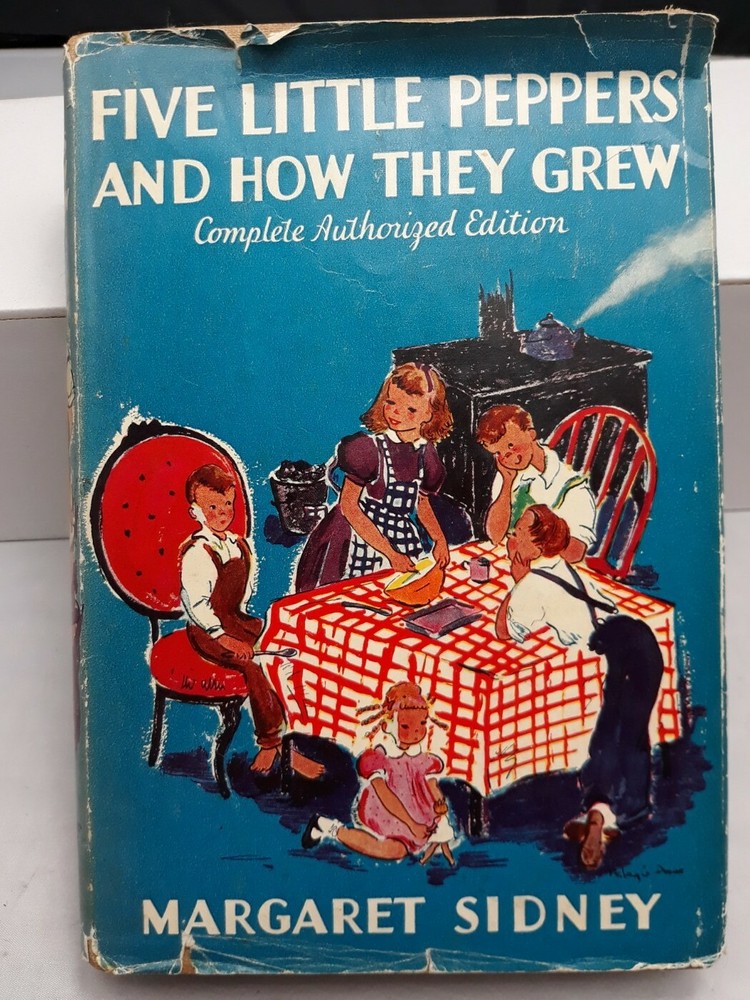 Five Little Peppers and How They Grew 1936 by Margaret Sidney Blue Dustjacket