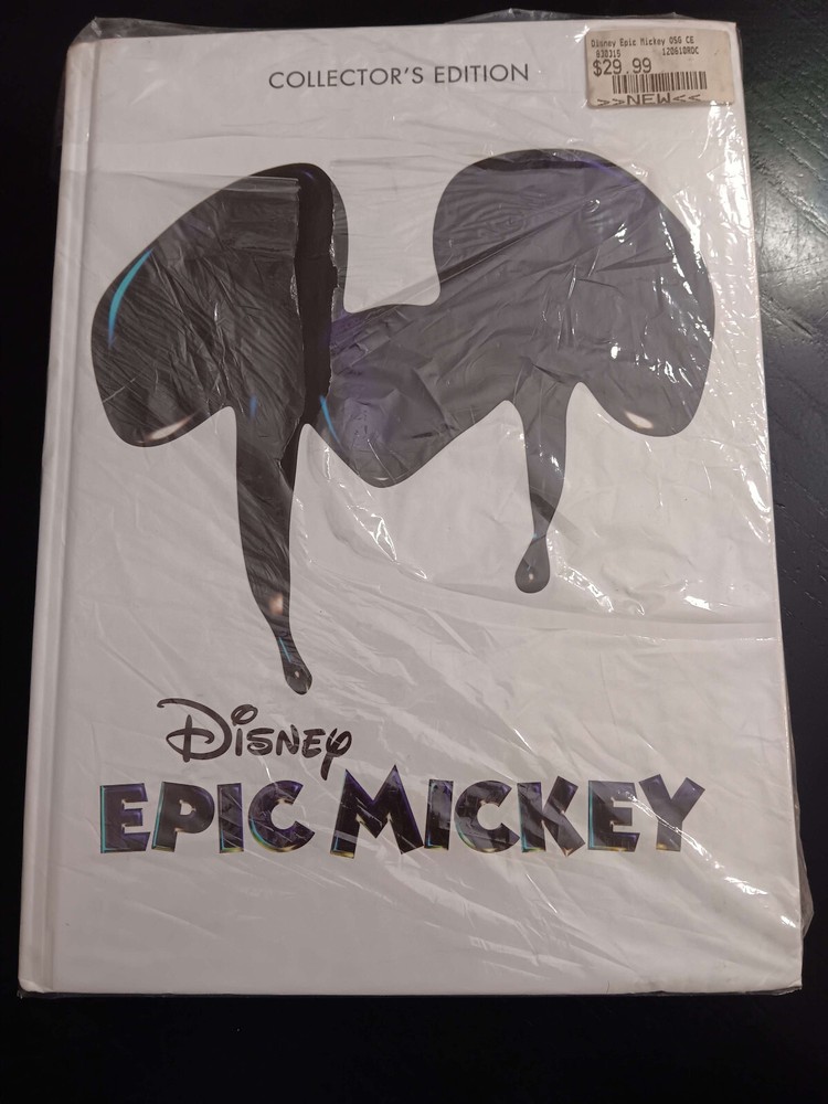 Disney Epic Mickey Collector's Edition Strategy Guide with Artwork Cel