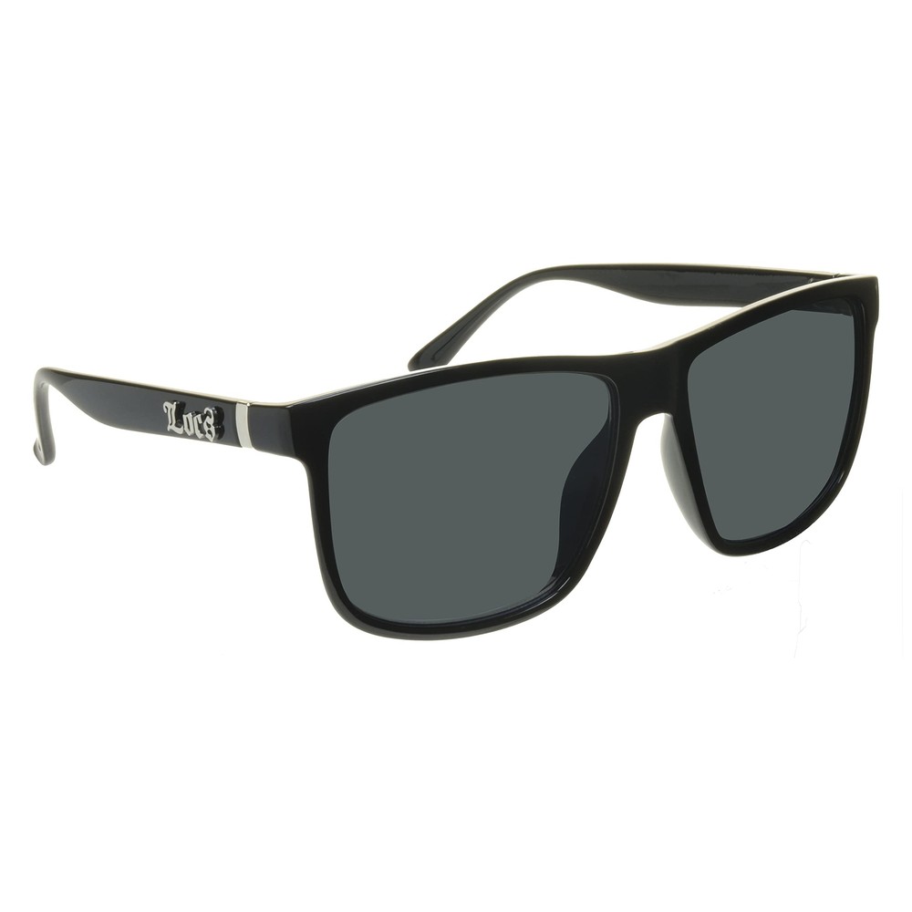 Locs Super Dark Sunglasses Mens Black Wrap Around Lowrider Gangster Cholo Vin...