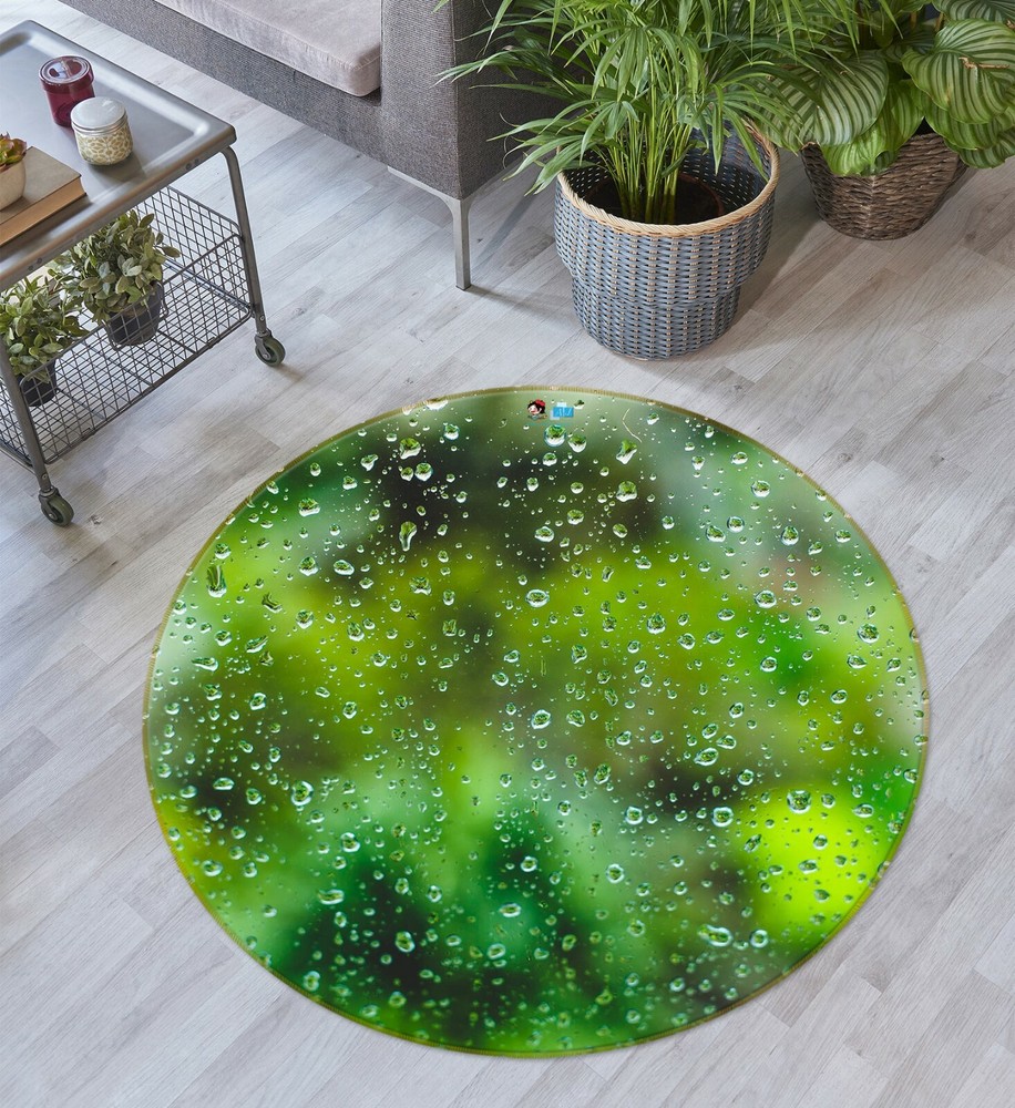 3D Rainy Day Raindrops NAO10289 Game Rug Mat Elegant Photo Carpet Mat Fay