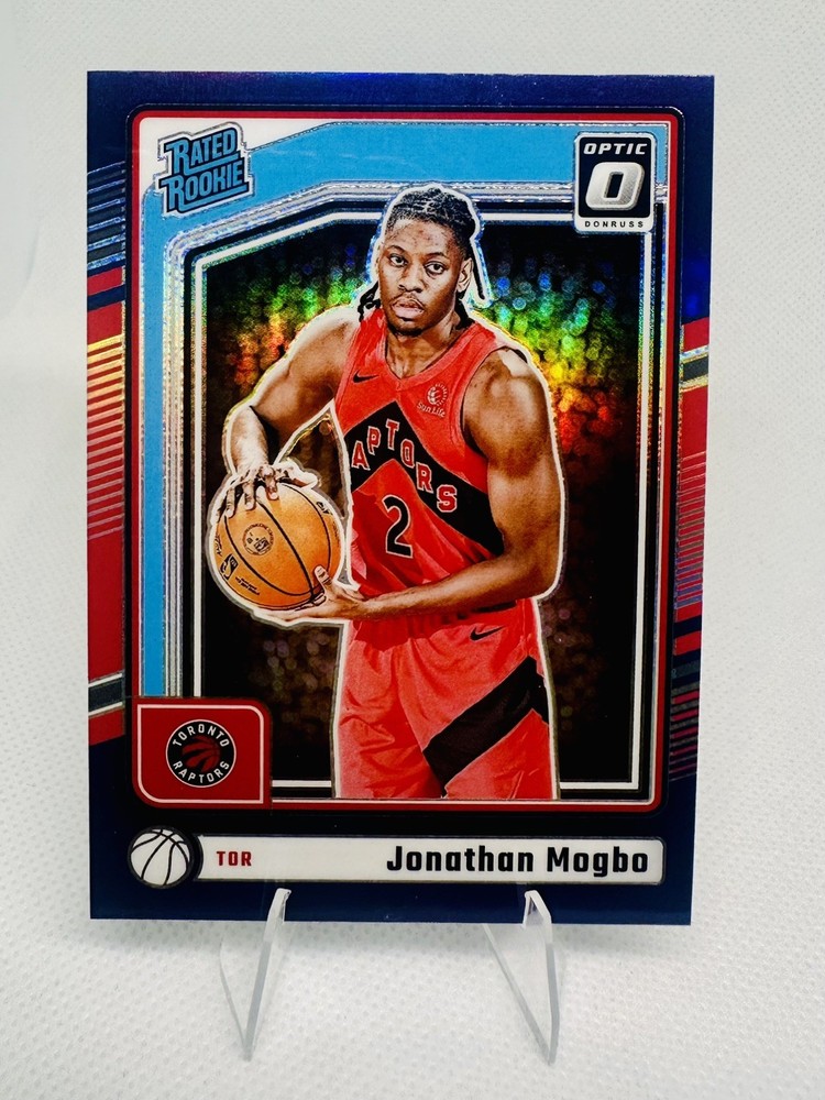 2024-25 Panini Donruss Optic  Rated Rookie Jonathan Mogbo #297 Purple Prizm (RC)
