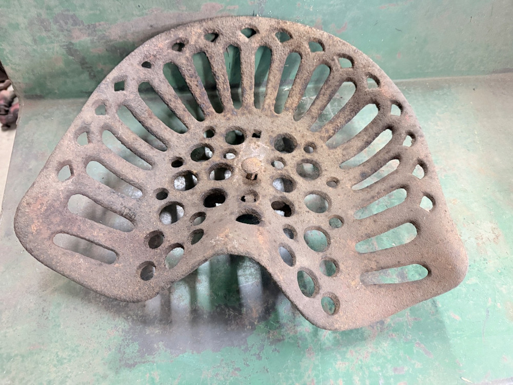 Antique cast iron tractor seat Unbranded