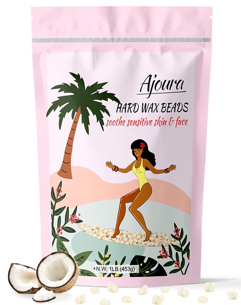 Ajoura Wax Beans 1 lb Refill Hard Wax Beads Brazilian Hair Removal for Women Men