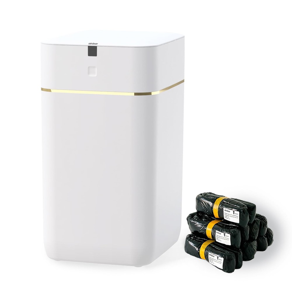 Automatic Trash Can, 4 Gallon Self Sealing and Self-Changing Smart Trash Can,...